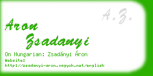 aron zsadanyi business card